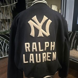 Authentic Ralph Lauren NY Yankees Blue Women's Wool Jacket Size XXL